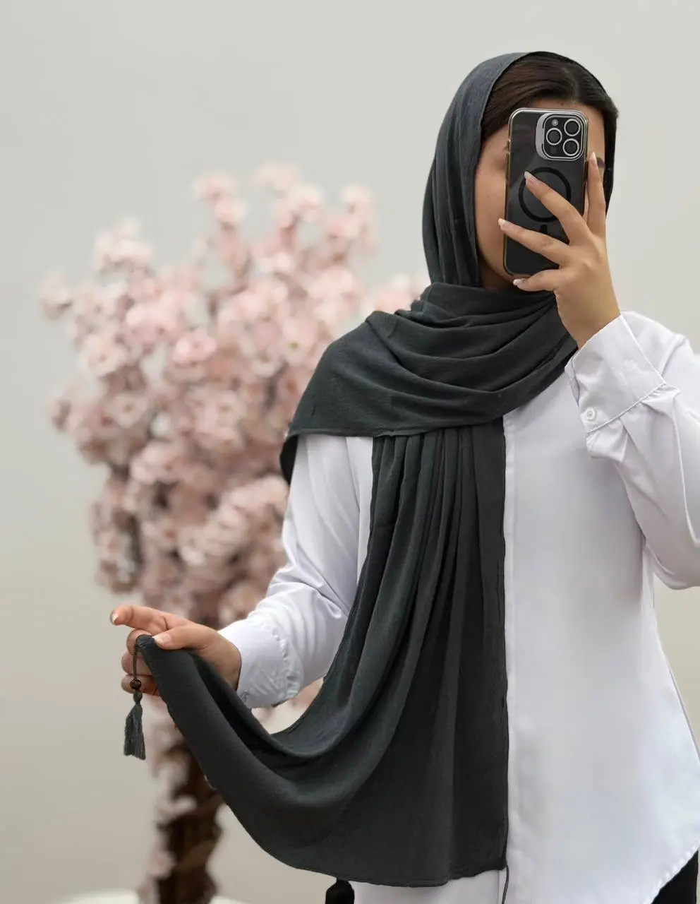 شال برشکا منگوله دار